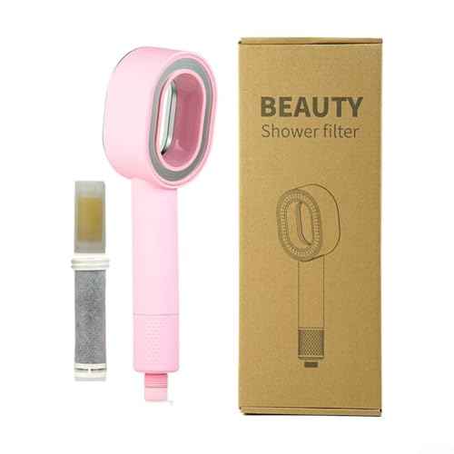 Hasaller Duschköpfe ABS Aromatherapie Hochdruck Duschkopf Handheld Badezimmer Duschkopf Wasserreinigung Handbrause Hartwasserfilter Duschkopf mit Filter (Rosa) von Hasaller