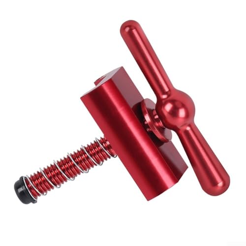 Hasaller Fahrradrahmen-Headsets, Klappschlüssel, C-Schnalle, Scharnierklemme, Aluminiumlegierung, CNC-poliert, eloxiert, C-Clip für Faltrad (rot) von Hasaller