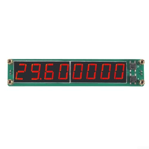 Hasaller Frequenzzähler PLJ-8LED-R 0,1–2400 MHz RF Signal Frequenz Meter Zähler Digital RF Fre-Quency Zähler Signal Meter Tester mit LED Display VC-TCXO Cry-stal Oszillator (rot) von Hasaller
