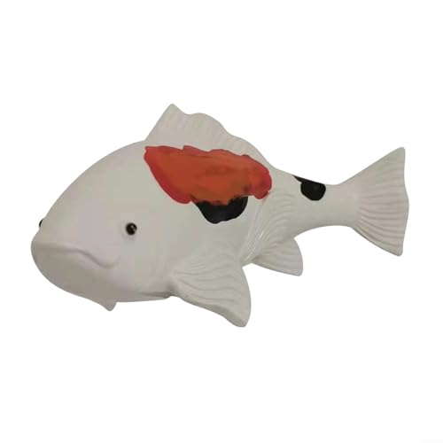 Hasaller Gartenfisch, Koi, dekorative Gartenskulptur, Keramikpfahl, Outdoor, Garten, Rasen, Teich, Terrasse, dekoratives Ornament (Dekor) von Hasaller