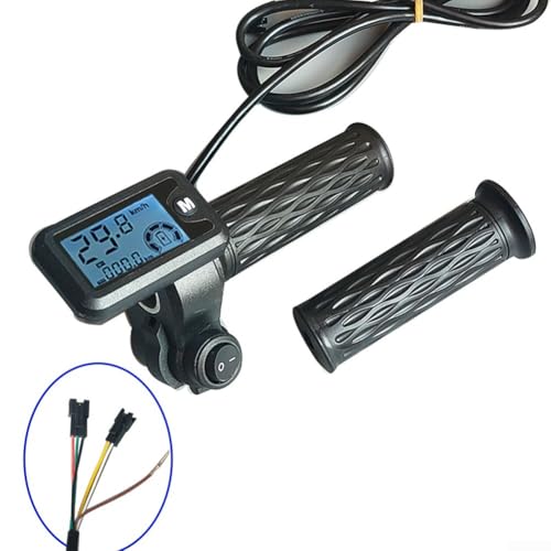 Hasaller Gasgriff 36–72 V E-Bike Gasgriff Griffe für E-Bike mit LCD-Display, 170 cm Kabel und Geschwindigkeitsmessung (C) von Hasaller