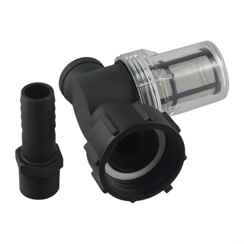 Hasaller IBC Regenfilter Steckverbinder 100 Mesh IBC Regenfilter Schlauchverbinder Edelstahl Sieb Regenwasserernte Fallrohr Adapter für Regenwassersammelsysteme von Hasaller