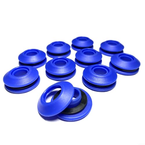 Hasaller Kunststoff-Luft-Augenknöpfe, Plane, runde Ösen, Planenösen, Pool-Solarabdeckung (50 Stück, blau) von Hasaller