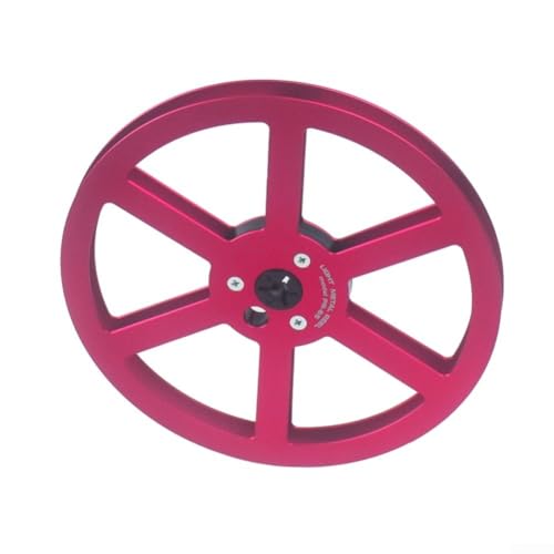 Hasaller Leere Klebebandrollen, 1/4 Zoll, 17,8 cm, Aluminiumlegierung, leere Rolle, leicht, offene Aufnahmerolle mit 6 Löchern, kleiner Nabe für Pioneer PR-85 (rot) von Hasaller