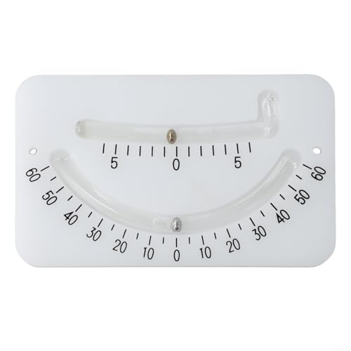 Hasaller Marine Clinometer Professional Boot Neigungsmesser Marine Winkel Level für Segeln Navigation Doppelrohr Clinometer mit Nachtsicht für Segelboote Fischerboote Yachten (weiß) von Hasaller