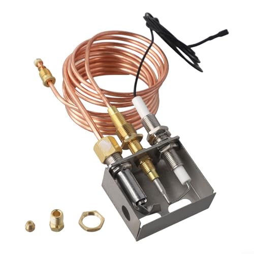 Hasaller Pilot Brenner Montage Kits Gas Propan Zündung Kit Thermoelement Funkenzündung Set Edelstahl Heizung Zünder Ersatz mit Thermoelement und Zündung für Gas Propan Heizung von Hasaller