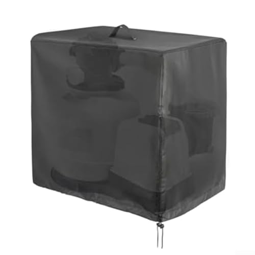 Hasaller Poolpumpenabdeckungen Oxford Tuch Sandfilterabdeckung Ersatz Wasserdicht Pool Filter Pumpe Abdeckung Pools Pumpen Schutzabdeckungen mit Kordelzug unten und Reißverschluss hinten für Intex von Hasaller