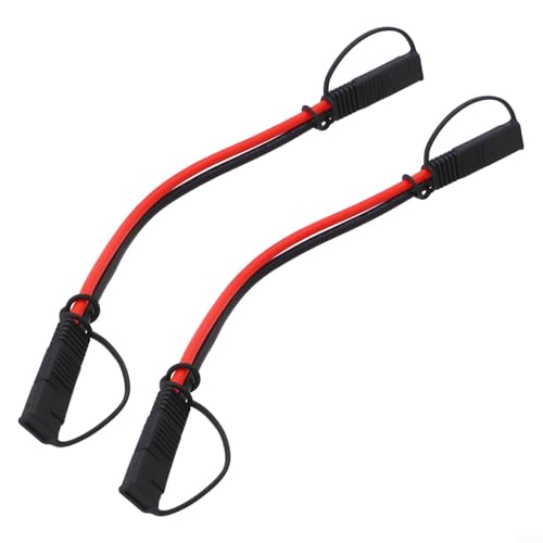 Hasaller SAE auf SAE-Verlängerungskabel, 2 Stück, 10 AWG, 30 cm, Kupfer, Schnelltrenn-Kabelbaum, S-AE Power-Automobil-Verlängerungskabel mit wasserdichter Abdeckung für Automobil-Solarpanel von Hasaller