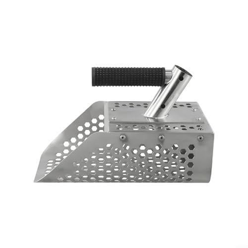 Hasaller Sandrechen Sand Flohrechen Edelstahl Strand Sifter San-d Schaufel Rechen Tragbar San-d Lockern Rechen Faltbar S-und Sieb mit abnehmbarem langem Griff für Strand (A) von Hasaller