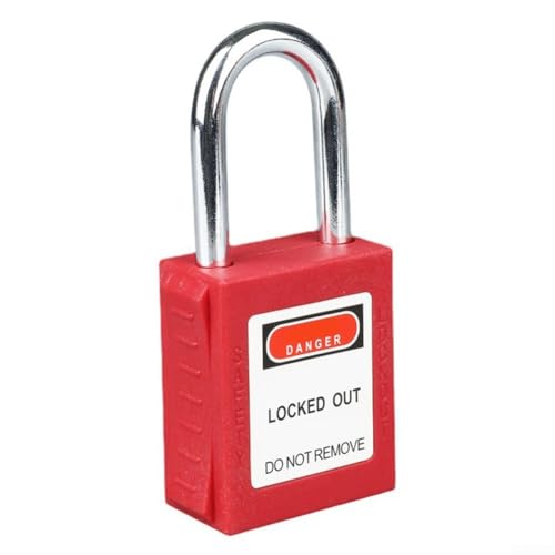 Hasaller Sicherheitsschloss für den Außenbereich, wetterfester Stahlbügel, rotes Sicherheitsschloss-Set, professionelles Lockout-Tagout-Vorhängeschloss mit 2 Schlüsseln für industrielle Ausrüstung Hasaller Sicherheitsschloss für den Außenbereich, wetterfester Stahlbügel, rotes Sicherheitsschloss-Set, professionelles Lockout-Tagout-Vorhängeschloss mit 2 Schlüsseln für industrielle Ausrüstung von Hasaller