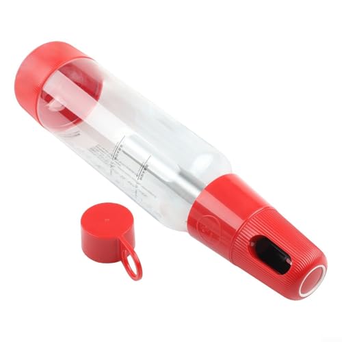 Hasaller So-da Maker Machines 1000 ml Tragbarer Sprudelwasserbereiter Kohlensäurebereiter Getränkespender Wiederverwendbare Soda-Wasserflasche mit One-Touch-Bedienung (rot) von Hasaller