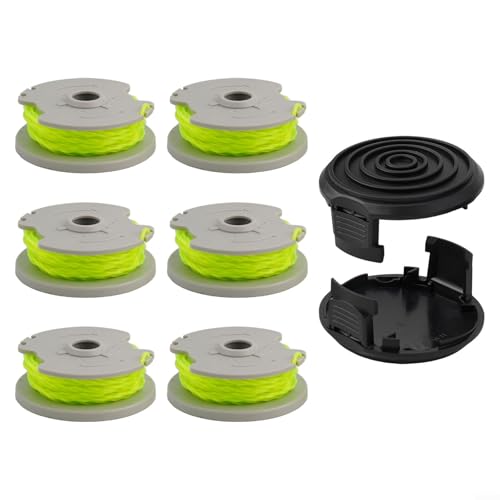 Hasaller Strim-mer Spool Lines String Trimmer Spool Line Ed-ger Spulen Ersatz Rasenmäher S-Trimmer Spulen Strim-mer S-Pool Ersatz mit 2 Spool C-aps für WG168 WG184 WG190 WG191 Modelle von Hasaller