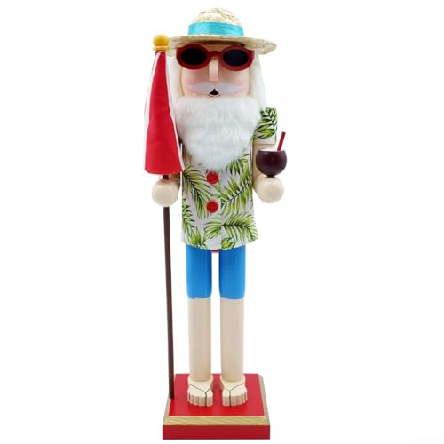 Hasaller Weihnachten Nussknacker Soldaten 38,1 cm Holz Nussknacker Weihnachtsdekoration Weihnachten Weihnachtsmann Figur Puppe für Urlaub Zuhause Party Xmas Regale Tischdekoration (C) von Hasaller