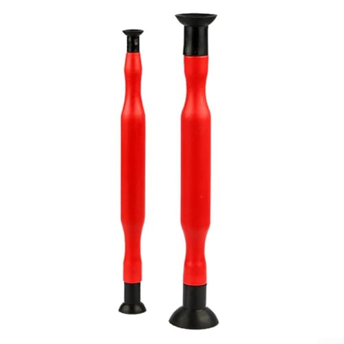 Hasaller Zylinder-Motorventil, Staubschleifwerkzeug, Motorventil, Läpp-Schleifwerkzeug mit Saugnapf, Holzgriff für manuelles Schleifen und Sitzen von Motorventilen, Automobil-Reparatur-Sets (rot) von Hasaller