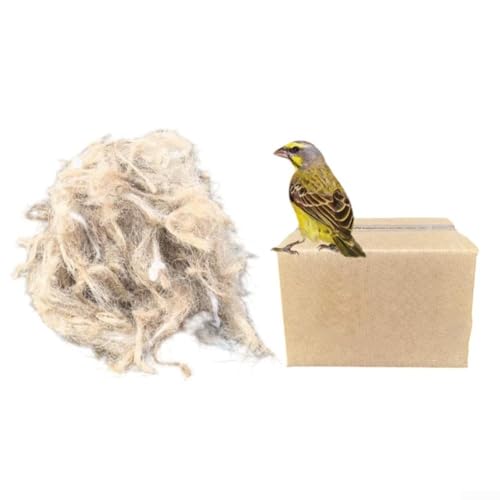 Jute & Baumwolle Bettwäsche Alternative für Vögel Natürliches Nistmaterial für kleine Haustiere (80g) von Hasaller