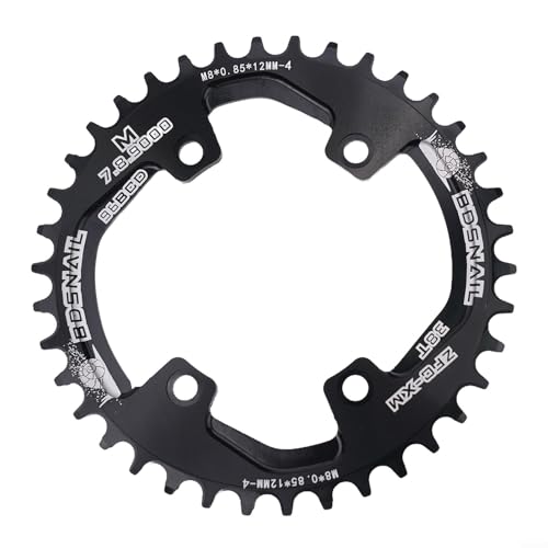 Kettenrad Kreisscheibe 96BCD von SNAIL, Single Speed Optionen von 32T 34T 36T 38T erhältlich (38T Schwarz) von Hasaller