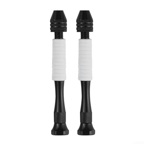 Kompakter Handbohrer 0 33 3 4 mm für Heimwerker geeignet für Holz, Kunststoff, Gummi und Modellhandwerk (weiß) von Hasaller