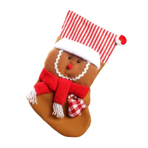 Lebhaftes Cookieman-Design auf großzügigen Weihnachtssocken, um die Feiertage zu feiern (B) von Hasaller