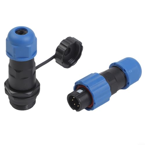 Luftfahrt-Steckverbinder SD13 Wasserdicht IP68 Stecker Buchse Stoßgelenk Gewinde 2 7 Pin Kupfer Kontaktverbinder Flammbeständig für LED Beleuchtung und industriellen Einsatz (6pin) von Hasaller