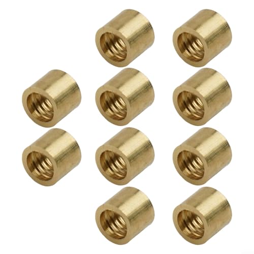 Professionelles Billardqueue-Zubehör, 10 Stück, robuste Messingspitzen-Ersatz-Kits (10 mm) von Hasaller