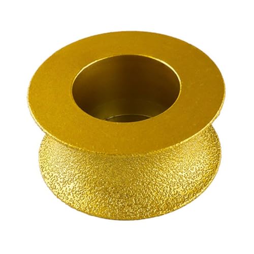 Profil-Schleifscheibe, 74 x 20 mm, trocken vakuumgelötet, Bullnose Kantenschleifmittel für Marmor, Granit, Quarz, Beton und Kunststein, mit 100 Winkelschleifer-Kompatibilität (30 mm) von Hasaller