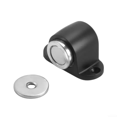 Robuster magnetischer Türstopper mit Saugnapf und Edelstahl-Konstruktion für langfristige Nutzung (schwarz) von Hasaller