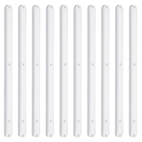 Schubladenschienen aus Kunststoff, 298 mm, Ersatz-Set mit 10 Schubladenschienen für die Wartung von Möbeln und Schubladen (weiß) von Hasaller