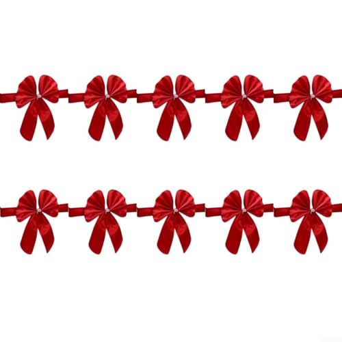 Stuhlschärpen mit Schleifen-Design, für Hochzeiten, Partys und Versammlungen, Rot, 10 Stück von Hasaller
