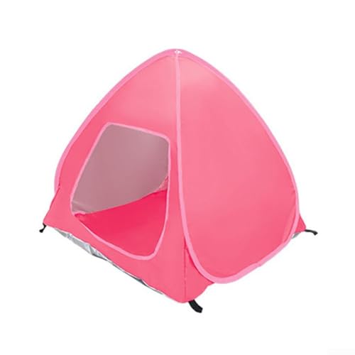 Tragbares Haustierzelt mit Aufbewahrungstasche, wasserdichtes und sonnenfestes Polyestergewebe, doppelte Türbelüftung, stabiler Rahmen und rutschfester Boden für Reisen (rot-L) von Hasaller