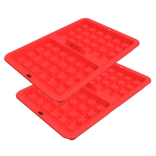 Waffel-Backblech Verwandeln Sie Ihr Kochen mit Waffeleinsatz für NJ Heißluftfritteusen AF300EU AF400EU (rot) von Hasaller