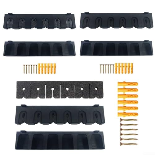 Wandhalterung für Angelruten, hält 6 Ruten, ideal für Garage und Werkstatt Lagerung (6 Löcher (EVA) Boxed) von Hasaller