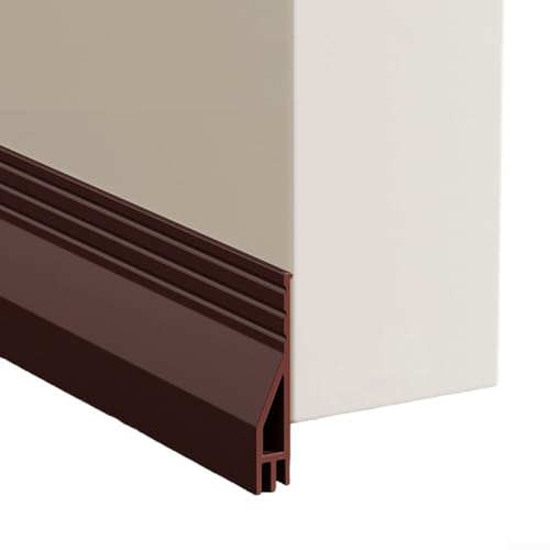 Wave Bottom Door Draft Stopper Weather Strip for Windproof and Soundproofing Solutions TPE Material, Customizable Length, Easy Application (Brown) von Hasaller