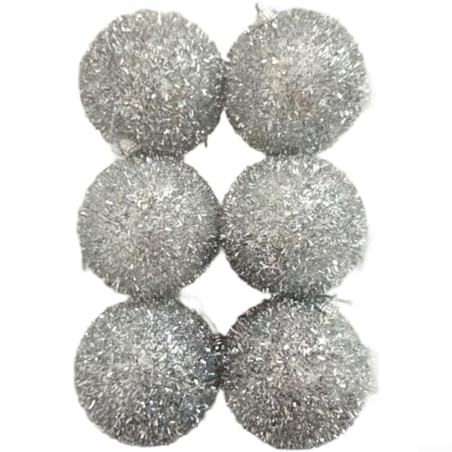 Weiche Plüsch-Weihnachtsdekoration, inklusive flauschigen Kugeln und hohlem Holz-Sternschild zur Verbesserung der festlichen Wohnumgebung (D) von Hasaller