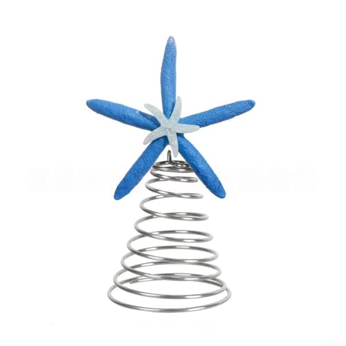 Weihnachtsbaum-Stern-Ornament mit Harz und Eisenmaterial für sichere Befestigung und dauerhafte Feiertagsanzeige (blau) von Hasaller