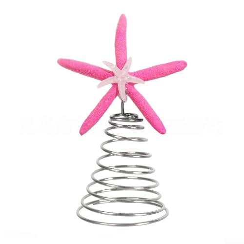 Weihnachtsbaum-Stern-Ornament mit Harz und Eisenmaterial für sichere Befestigung und dauerhafte Feiertagsanzeige (rosa) von Hasaller