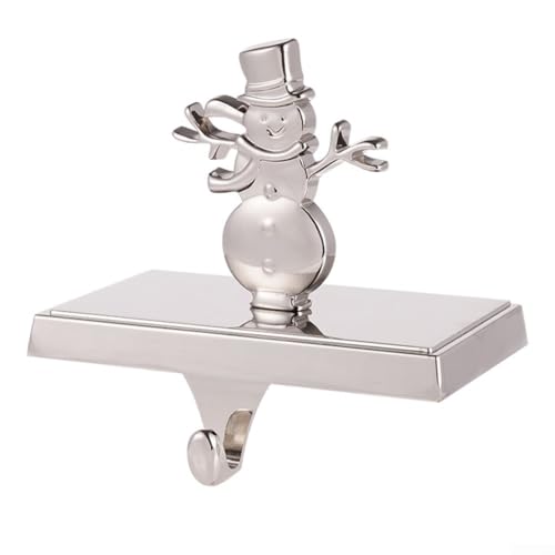 Weihnachtsstrumpfhalter Kaminhaken Strümpfe Clip Weihnachtsstrumpf Haken für Kamin für Kaminsims Kamin Metall Weihnachtshaken Kleiderbügel (Schneemann) von Hasaller