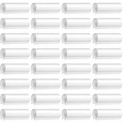 Weiße Clips für PVC-Rohre, Gewächshaus-Clips, Bauernhof, Kunststoff-Clips, weiße Clips für Gewächshaus, Pflanzen, Poolabdeckungen, 32 Stück von Hasaller