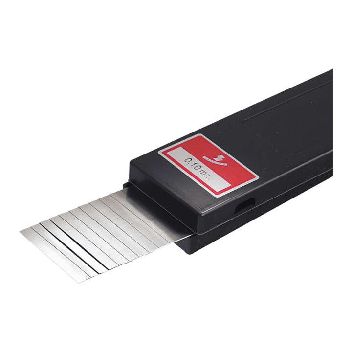 B-Ware Hasberg Unterlagsfolien Set Fühlerlehre Stahl 10 Blatt 50x300mm C Stahl 03mm von Hasberg