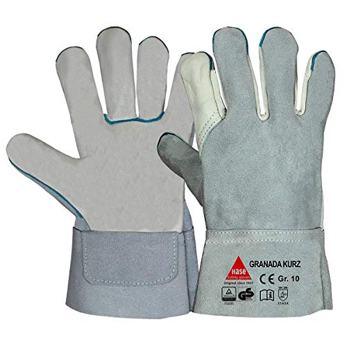 12 Paar - GRANADA-long, 5-Fg.-Sicherheitshandschuhe für Schweisser - HASE - 100335 - Größe 10 von Hase Safety Gloves