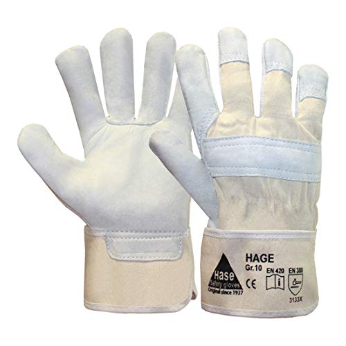 Hase Arbeitshandschuhe Hage Größe 11, Vollleder 12 Stk von Hase Safety Gloves