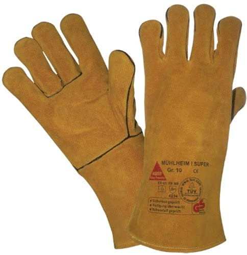 Hase Gefütterter Schweißerhandschuhe MÜHLHEIM I-SUPER RindSspaltleder TÜV GS - Gr. 10 von Hase Safety Gloves