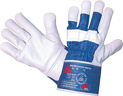 Rindnarbenlederhandschuhe Gr.10 Bremerhaven-Winter Moltonfutter Kat. II, 12 Paar von Hase Safety Gloves