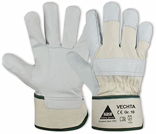 Hase Sicherheitshandschuhe Vechta aus Vollleder Größe 10 12 Stk von Hase Safety gloves