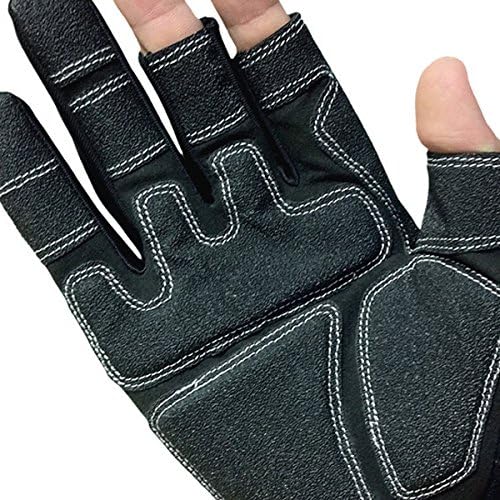 Hase Montagehandschuh aus HiTech-Synthetikleder und High-Quality Velcro mit drei gekürzten Fingerkuppen, Aufhängeösen und gepolsterte Verstärkung in der Handinnenfläche (10, 9) von Hase Safety