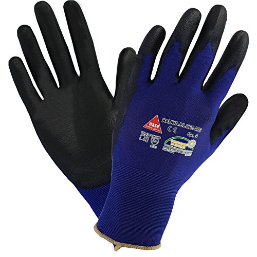 Hase Padua Blue Lite Nylon Arbeitshandschuhe blau/schwarz Gr. 10 von Hase Safety Gloves