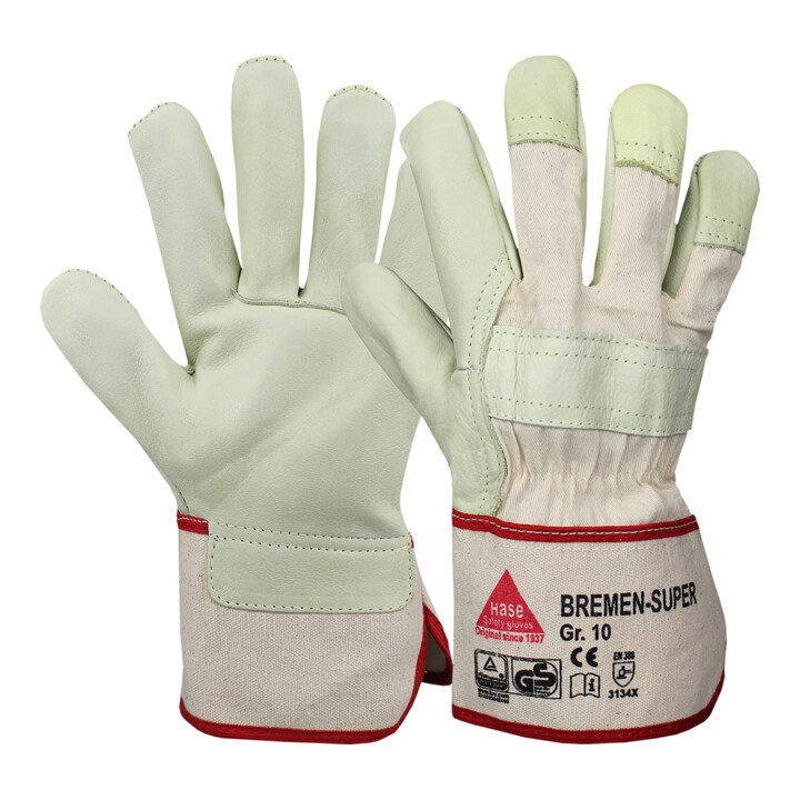 B-Ware Hase Arbeitshandschuhe Handschutz Rindnarbenleder Größe 11 Grün Beige B-Ware Hase Arbeitshandschuhe Handschutz Rindnarbenleder Größe 11 Grün Beige von Hase