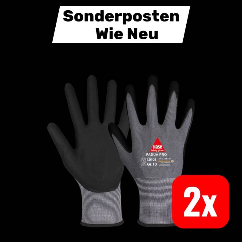 B-Ware Hase Schutzhandschuhe Arbeitshandschuhe Padua Pro Polyester Größe 9 2x10 Stück B-Ware Hase Schutzhandschuhe Arbeitshandschuhe Padua Pro Polyester Größe 9 2x10 Stück von Hase
