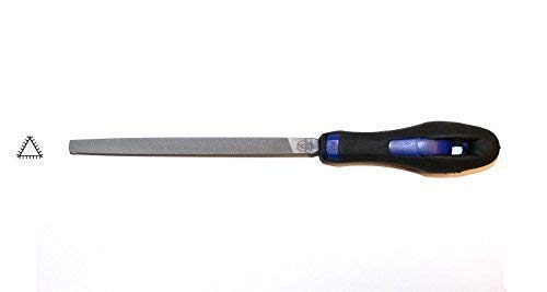 Dreikantfeile 150mm, Hieb 1, 2, 3, Kreuzhieb, Flachstumpffeile, Handfeile (Hieb 1) von Hase
