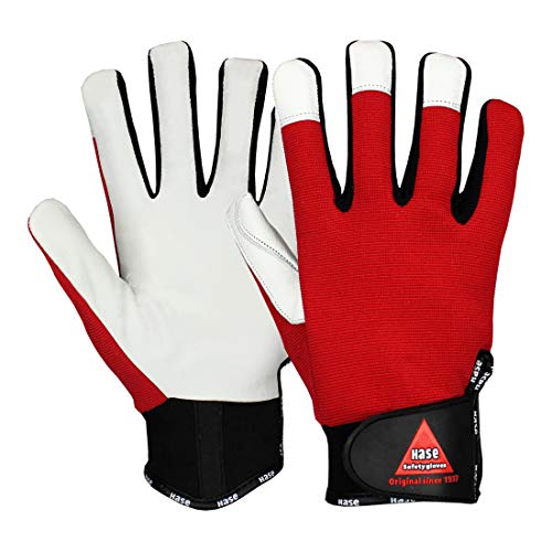 Hase Arbeitshandschuhe Power Grip III Größe 8, Ziegennappaleder 6 Stk von Hase Safety Gloves