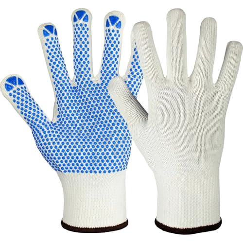 Hase Montage-/Arbeitshandschuh Namur aus Baumwoll-/Polyester Strick, PVC Noppen an der Handinnenfläche die einen optimalen halt auf jeder Oberfläche bieten (12, 9) von Hase Safety Gloves